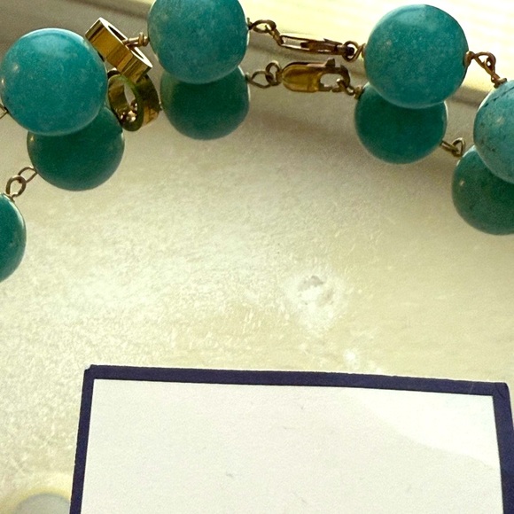 EUC Allegra Turquoise Half Moon Necklace - Picture 3 of 6
